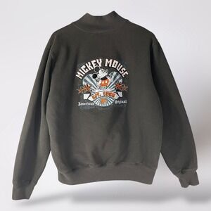 Walt Disney World  Vintage Mickey Mouse Est 1928 Zip Up Jacket Mens Large